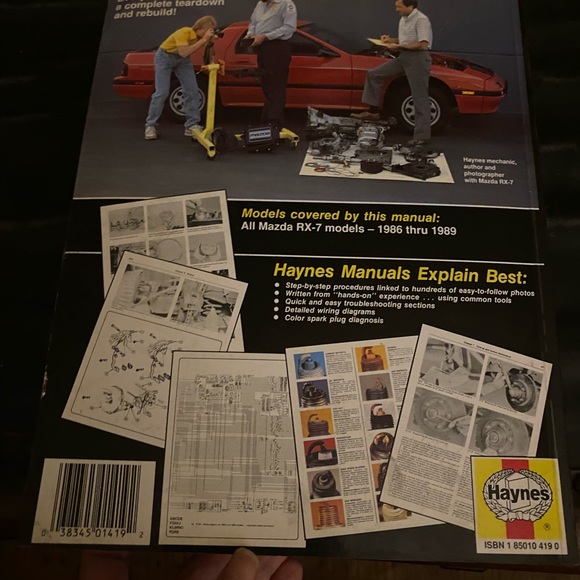 Haynes Mazda RX-7 1986-1989 all models automotive repair manual 1419 - Picture 10 of 12